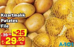 KIZARTMALIK PATATES FİLE KG fiyat ve kampanya bilgisi
